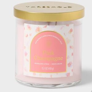 New Pink Champagne Scented Candle